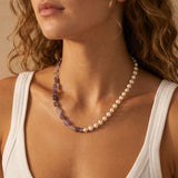 Amethyst Pearl Necklace
