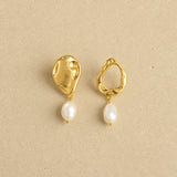 Asymmetric Pearl Earrings