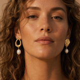 Asymmetric Pearl Earrings