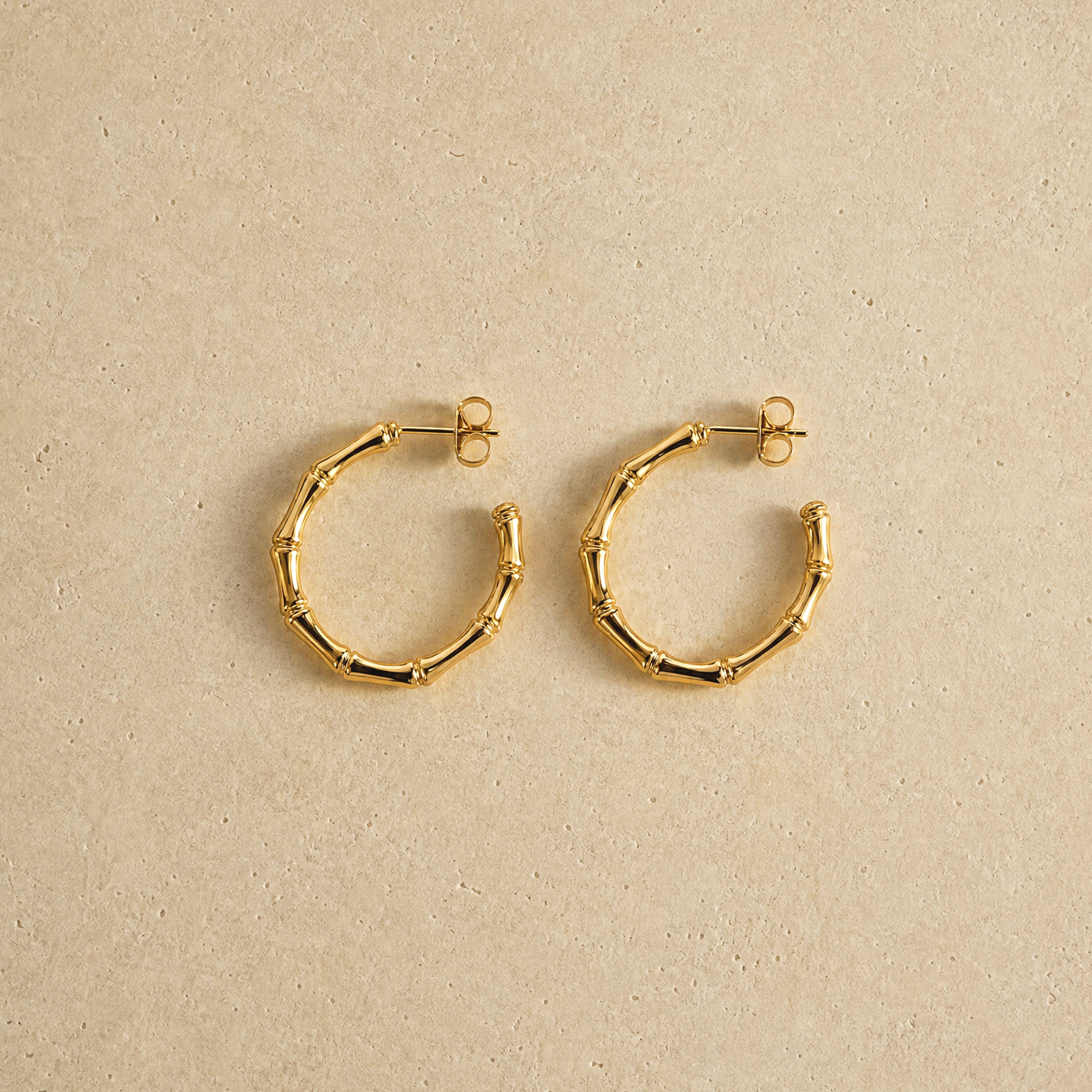 Bamboo Hoop Earrings