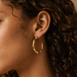 Bamboo Hoop Earrings