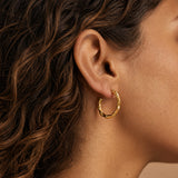 Bamboo Hoop Earrings