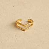 Chevron Stacking Ring