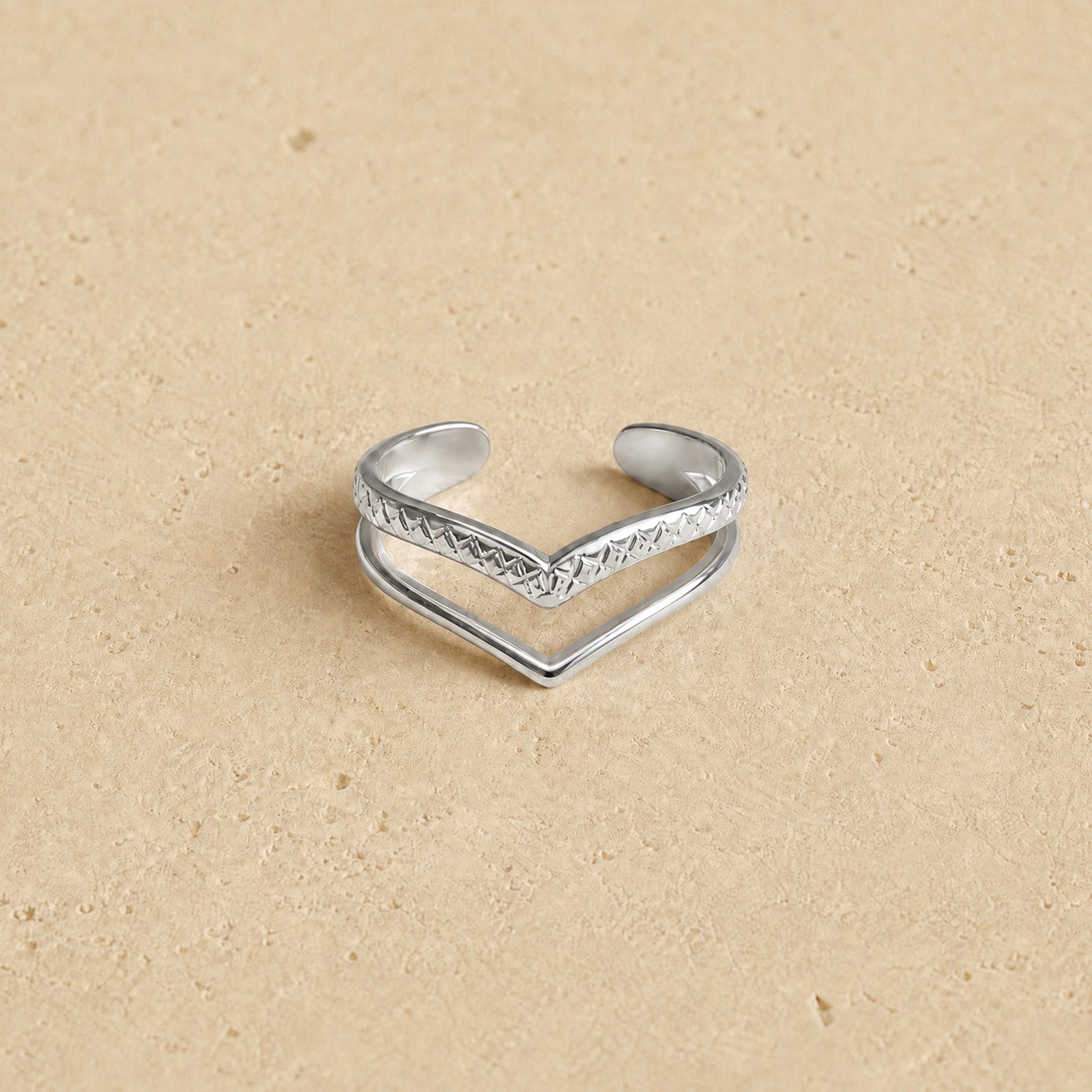 Chevron Stacking Ring