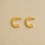 Chunky Bamboo Hoop Earrings