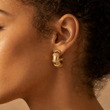 Chunky Crystal Striped Earrings