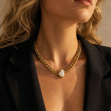 Chunky Pearl Drop Necklace