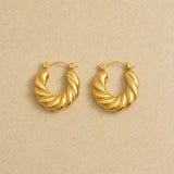 Chunky Twisted Hoop Earrings