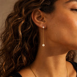 Classic Dual Pearl Drop Earrings