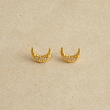 Crescent Moon Crystal Earrings