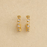 Crystal Cascade Hoop Earrings