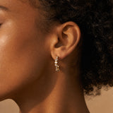 Crystal Cascade Hoop Earrings