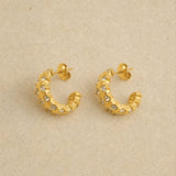 Crystal Studded Mini Hoops