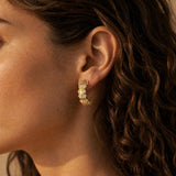 Crystal Studded Mini Hoops
