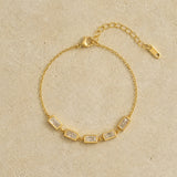 Cubic Crystal Chain Bracelet