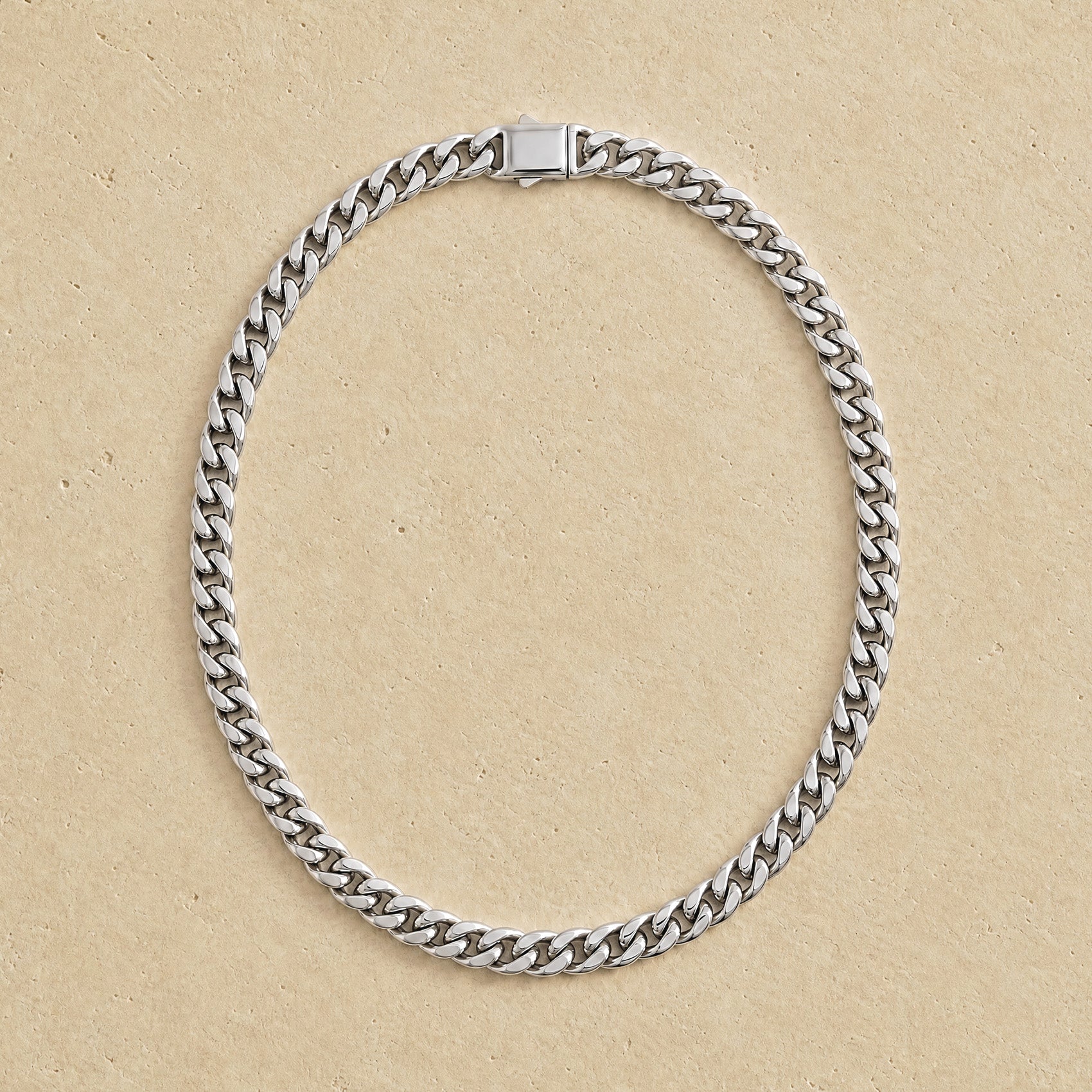 Curb Box Clasp Necklace