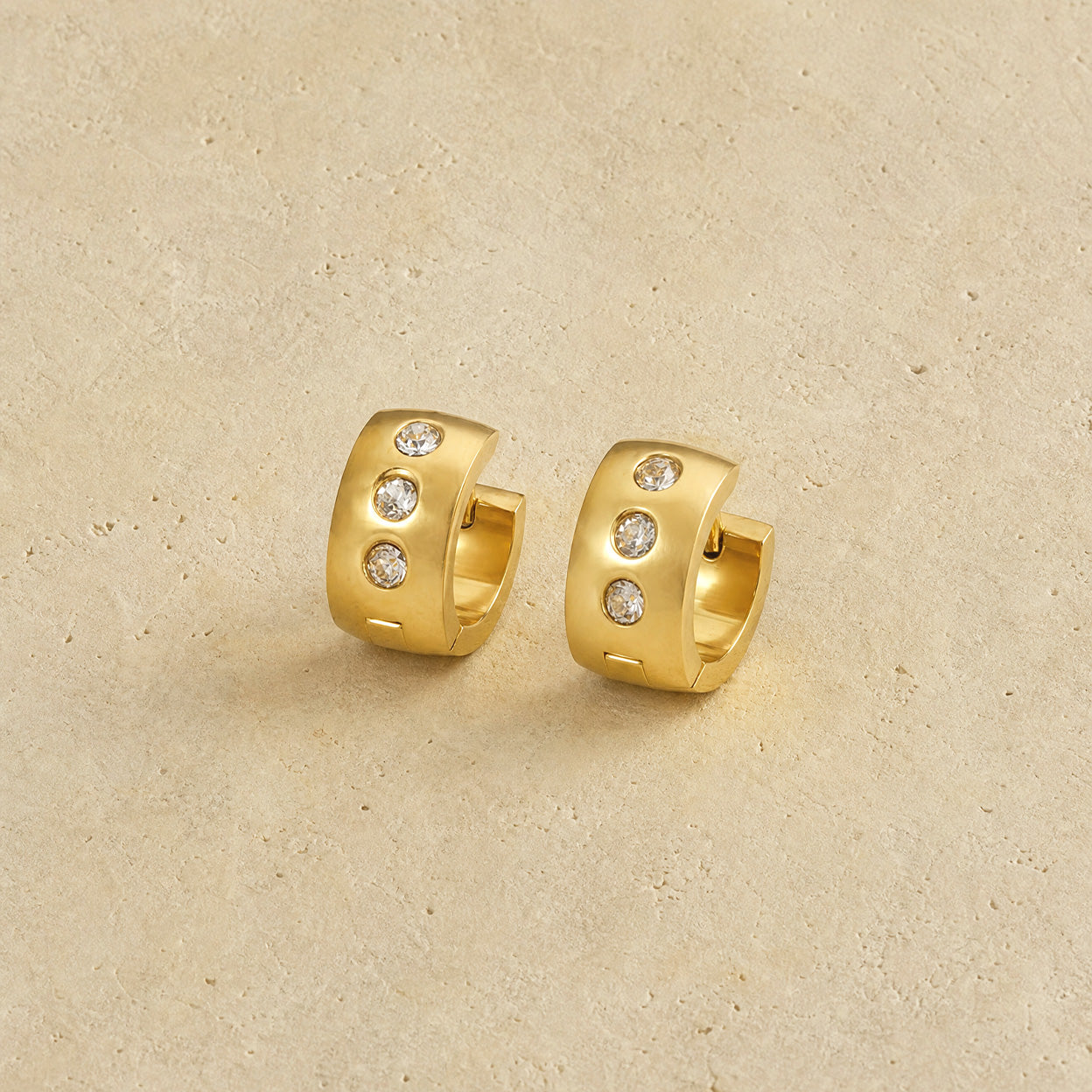 Delicate Crystal Mini Hoop Earrings