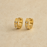 Delicate Crystal Mini Hoop Earrings