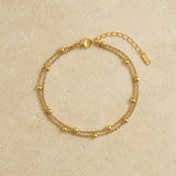 Dual Studded Chain Bracelet