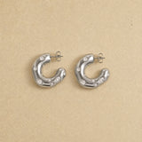 Irregular Crystal Hoop Earrings