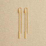 Minimalist Bar Chain Drop Earrings