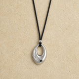 Oval Drop Rope Necklace