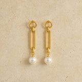 Pearl Link Drop Earrings
