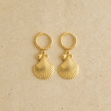 Seashell Hoop Earrings
