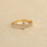 Sparkle Cross Ring