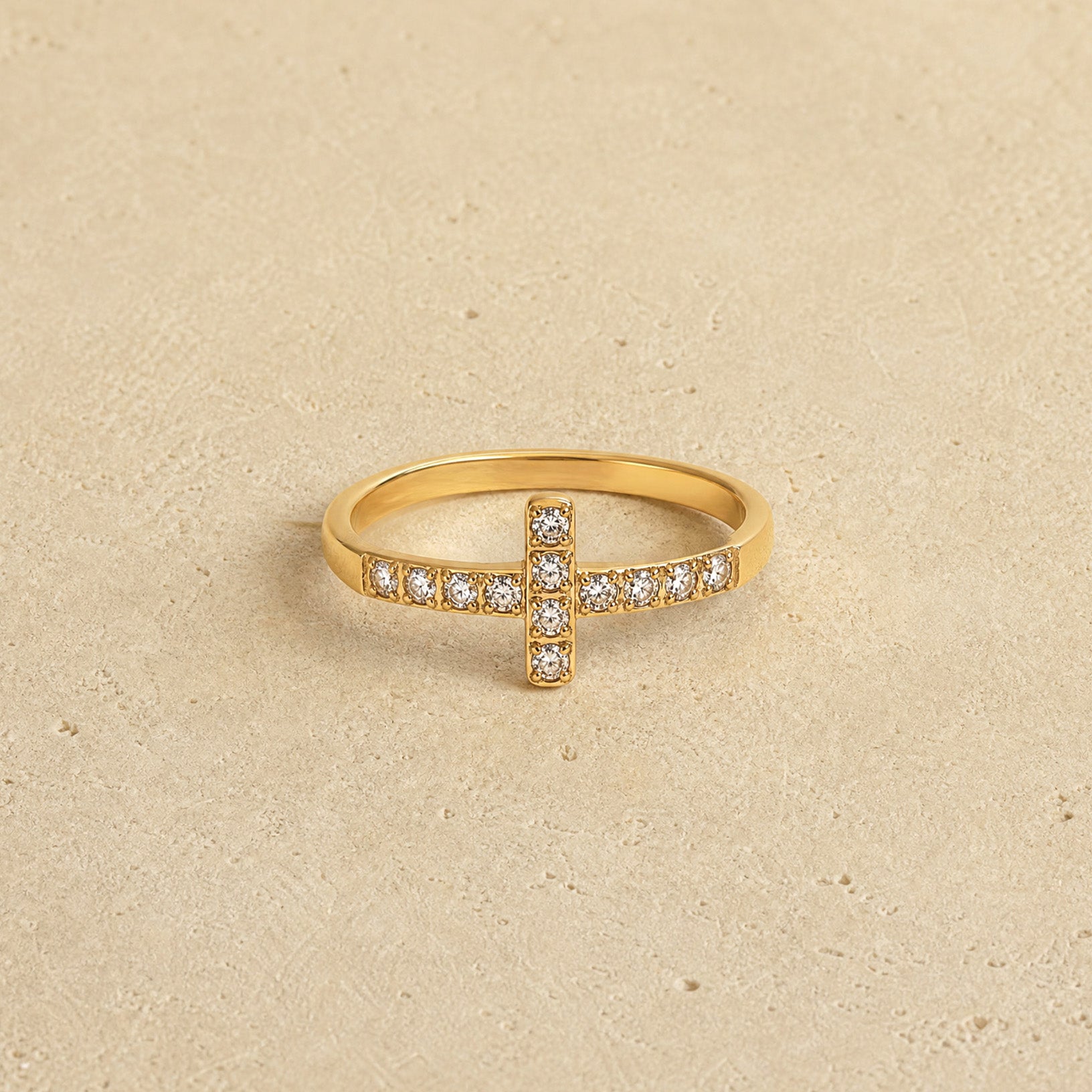 Sparkle Cross Ring