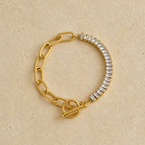 Split Crystal Chain Bracelet