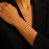 Split Crystal Chain Bracelet