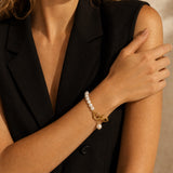 Split Pearl Toggle Bracelet
