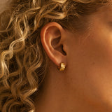 Textured Chunky Mini Hoop Earrings