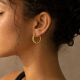Textured Hoop Earrings
