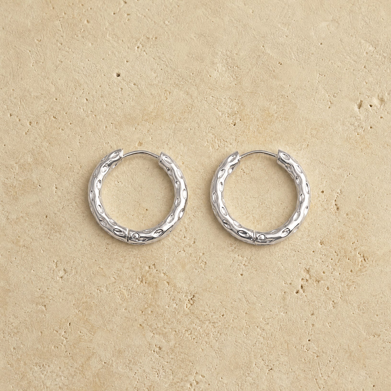Textured Hoop Earrings
