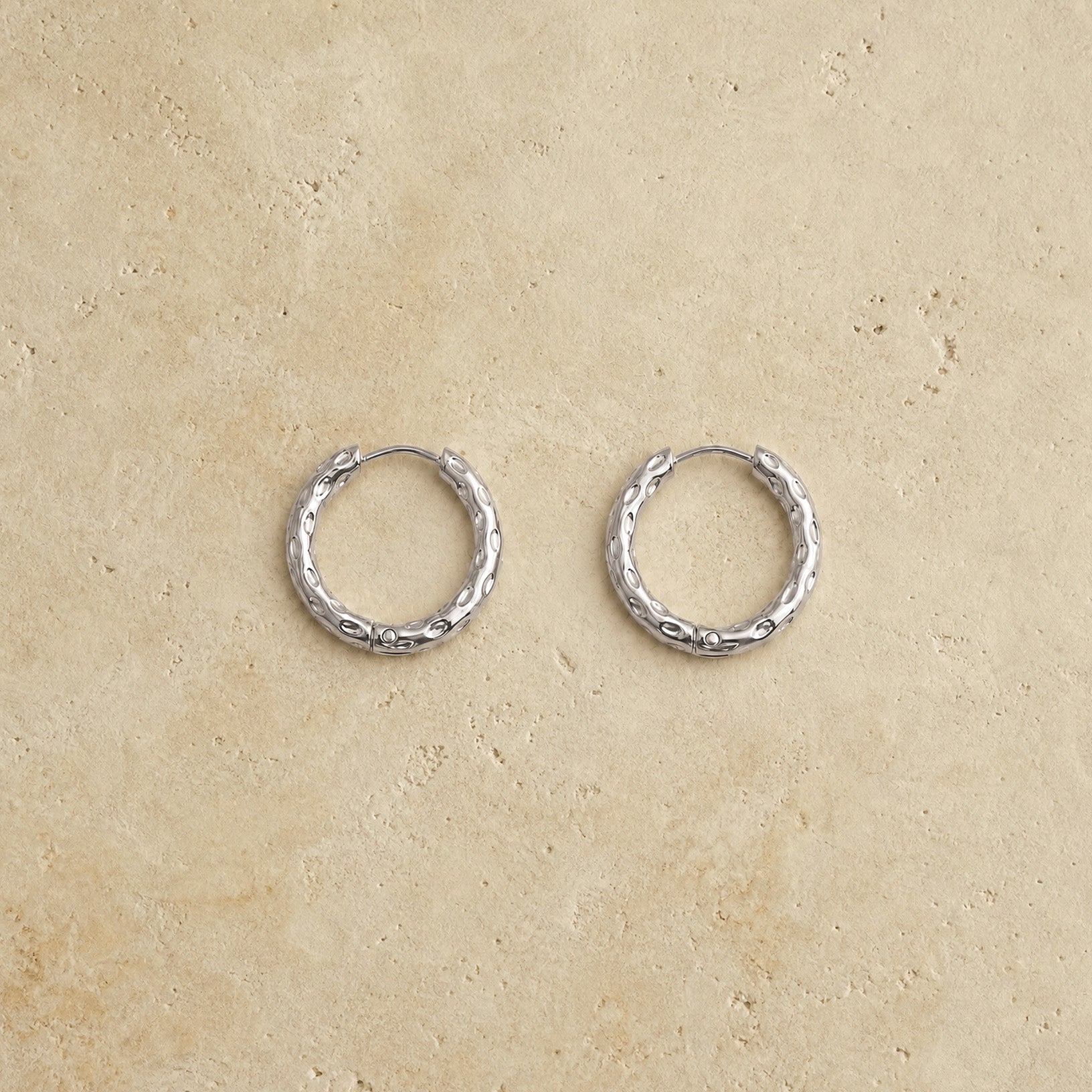 Textured Hoop Earrings