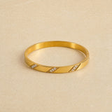 Three Stripe Crystal Bangle