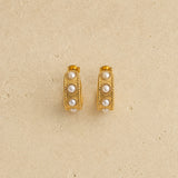 Vintage Pearl Hoop Earrings